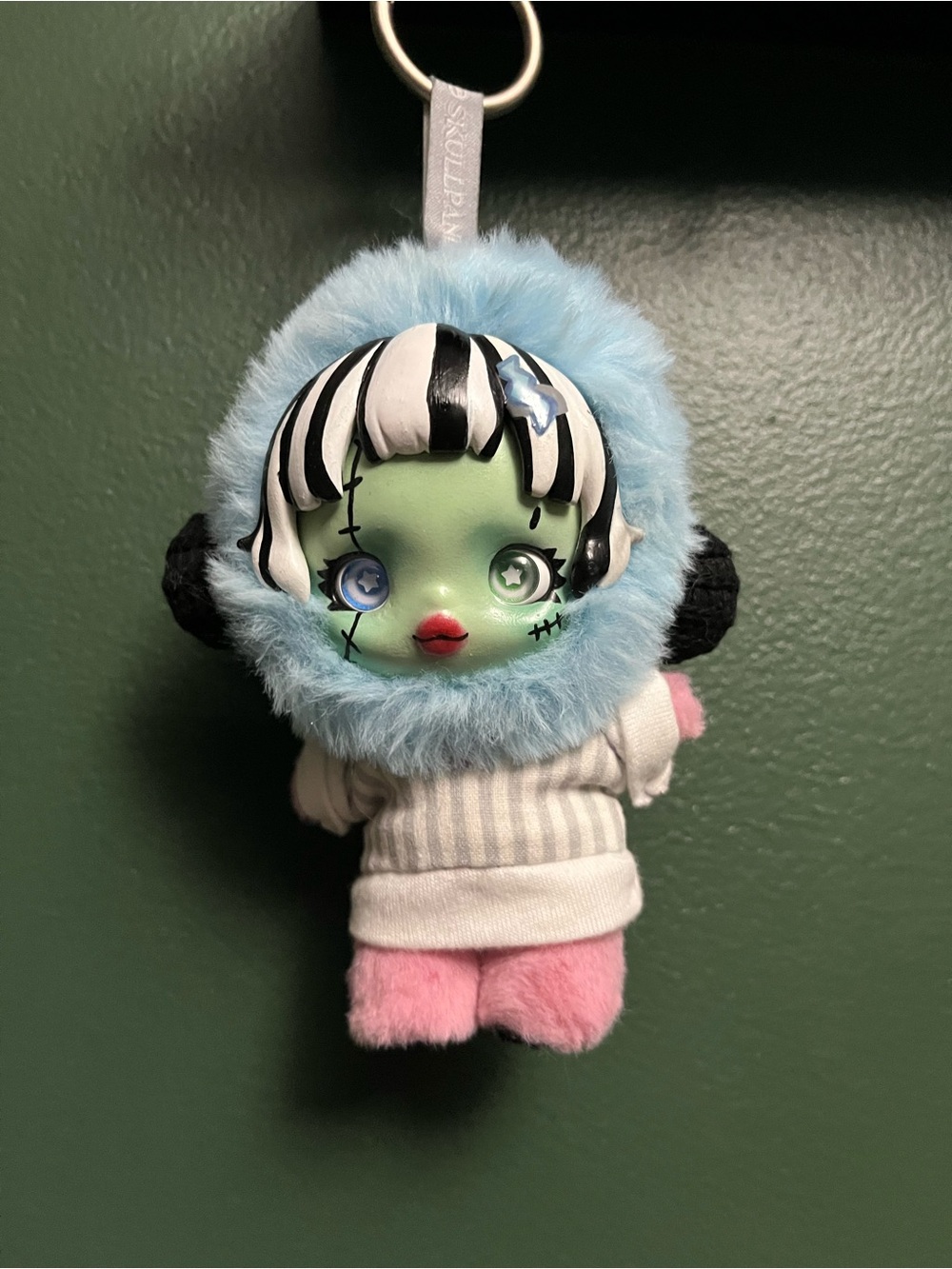 Monster high custom Frankie skull panda keychain